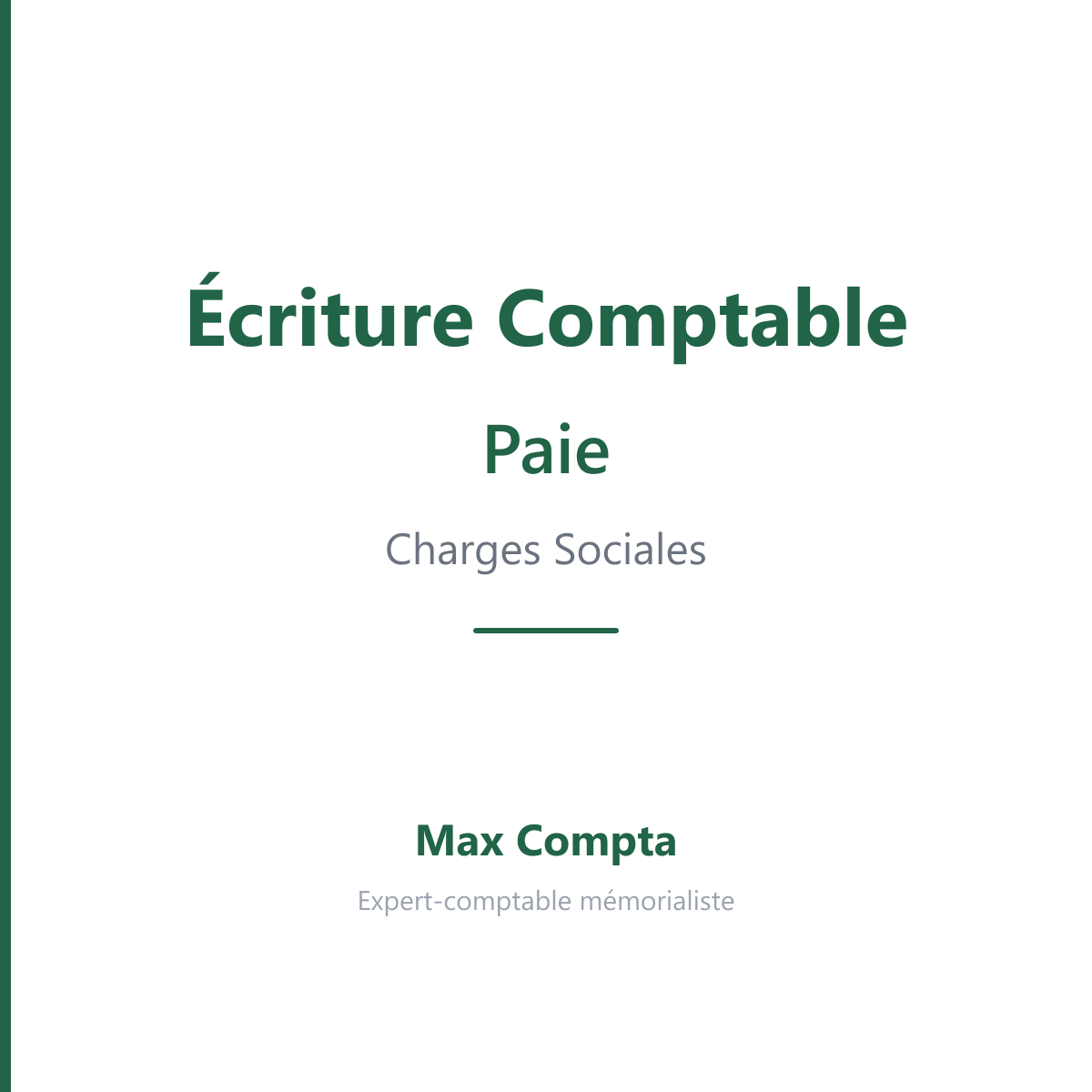Ecriture paie salaire cotisations 641 421 - Max Compta