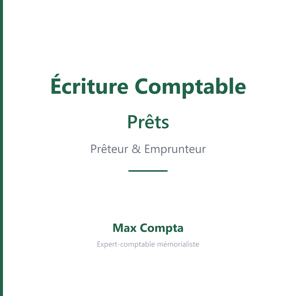 Comptabilisation pret 274 7624 ICNE - Max Compta