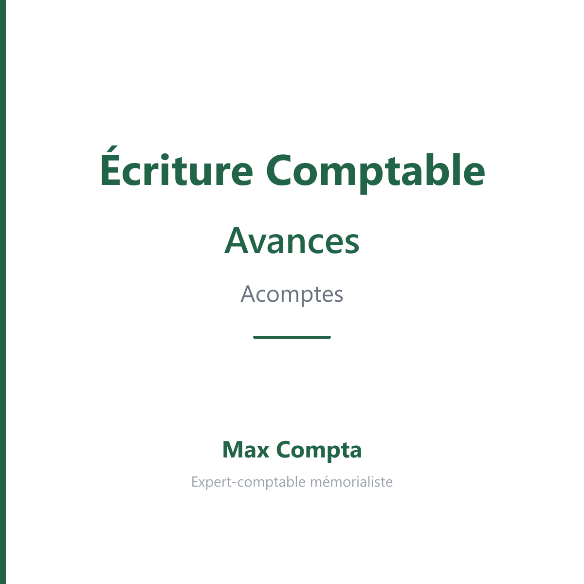 Avances acomptes ecritures 4091 4191 - Max Compta