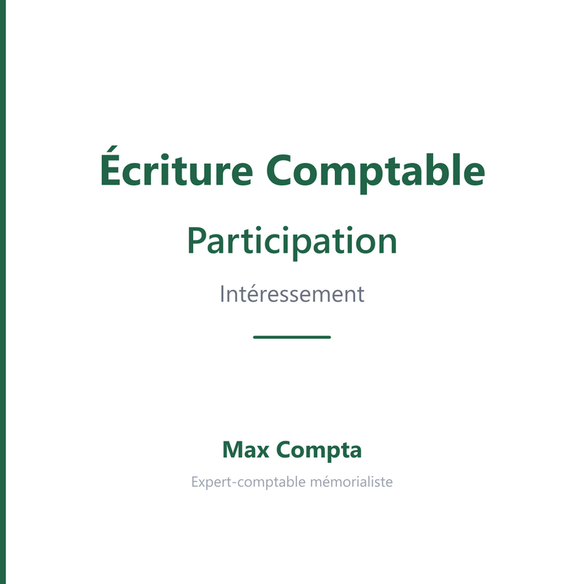 Participation et Intéressement Salariés – Max Compta