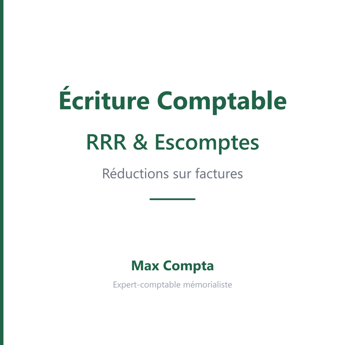 RRR rabais remise escompte 665 765 - Max Compta