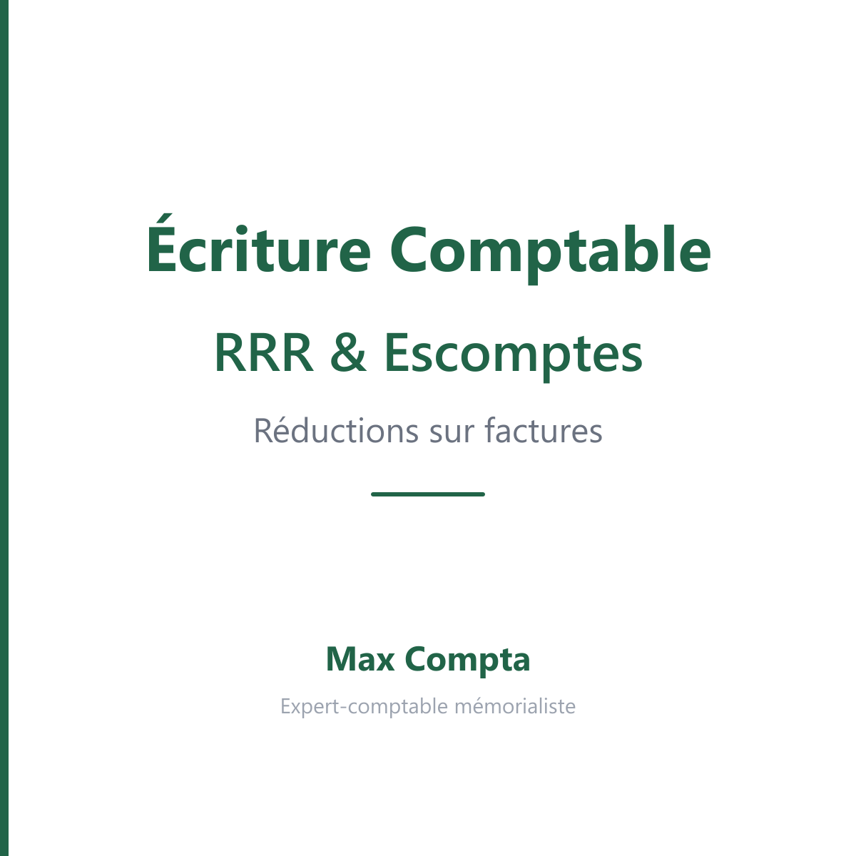 RRR rabais remise escompte 665 765 - Max Compta