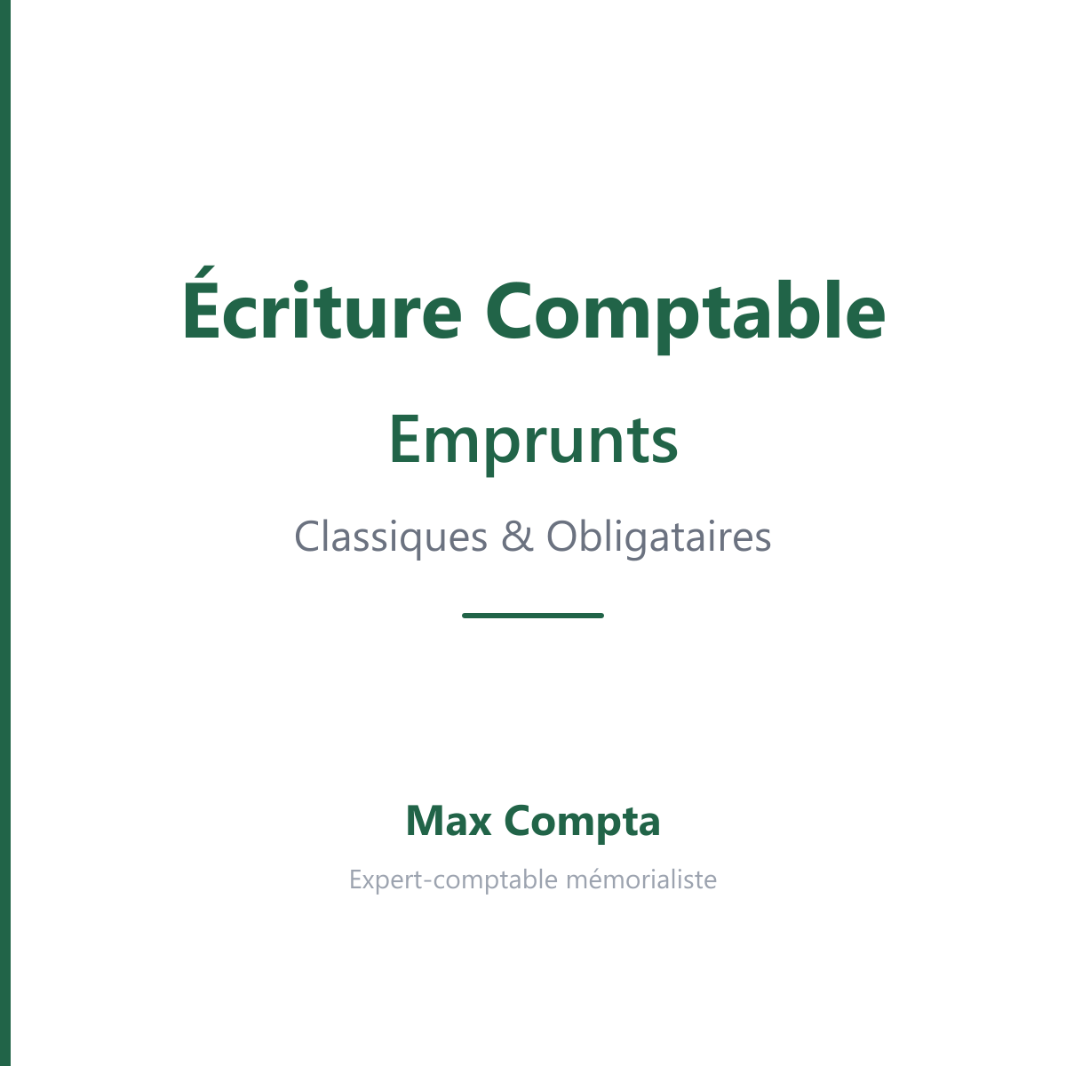 Comptabilisation emprunt 164 6611 ICNE - Max Compta