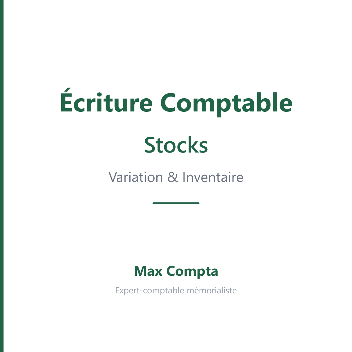 Variation stocks inventaire 6037 37 - Max Compta