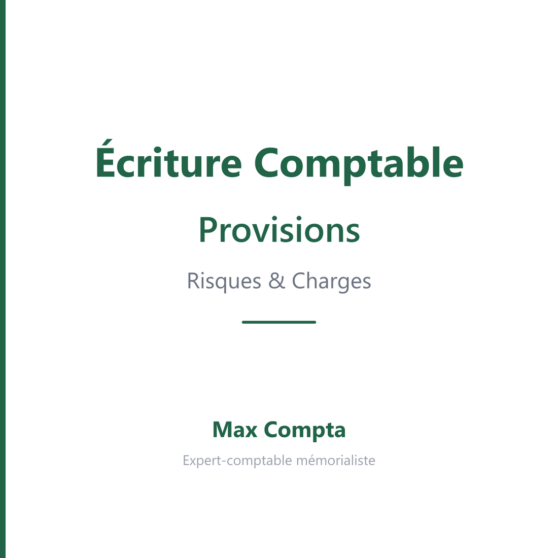 Provision risques charges 6815 15x 7815 - Max Compta