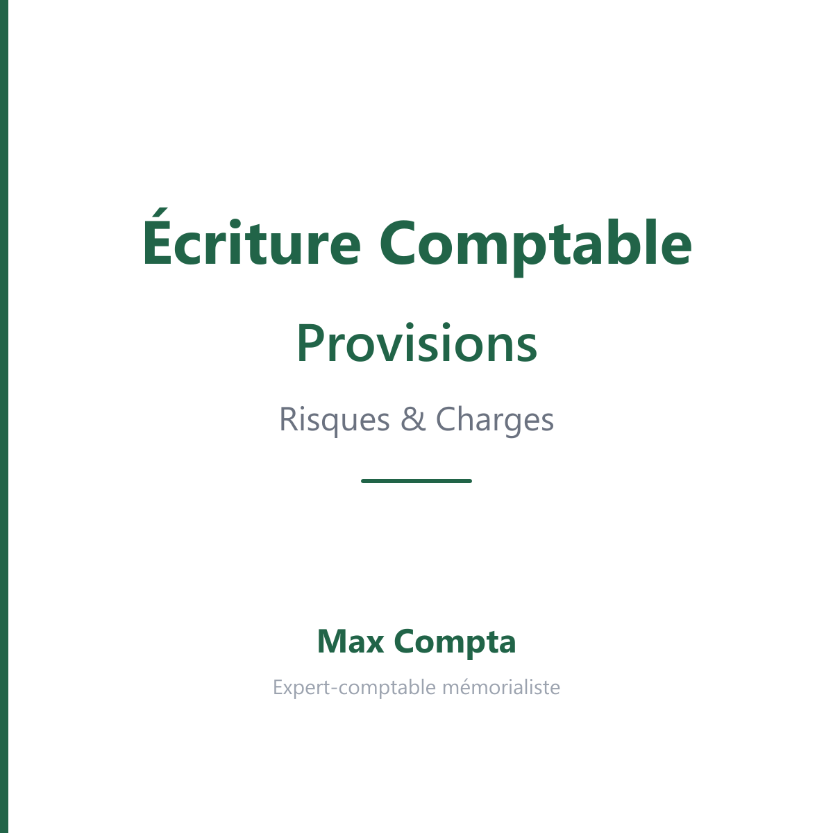 Provision risques charges 6815 15x 7815 - Max Compta