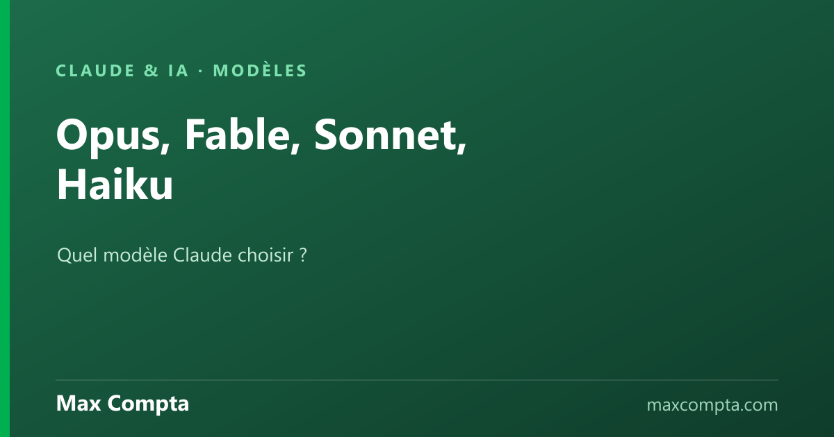 Opus, Fable, Sonnet, Haiku : quel modèle Claude choisir ? - Max Compta