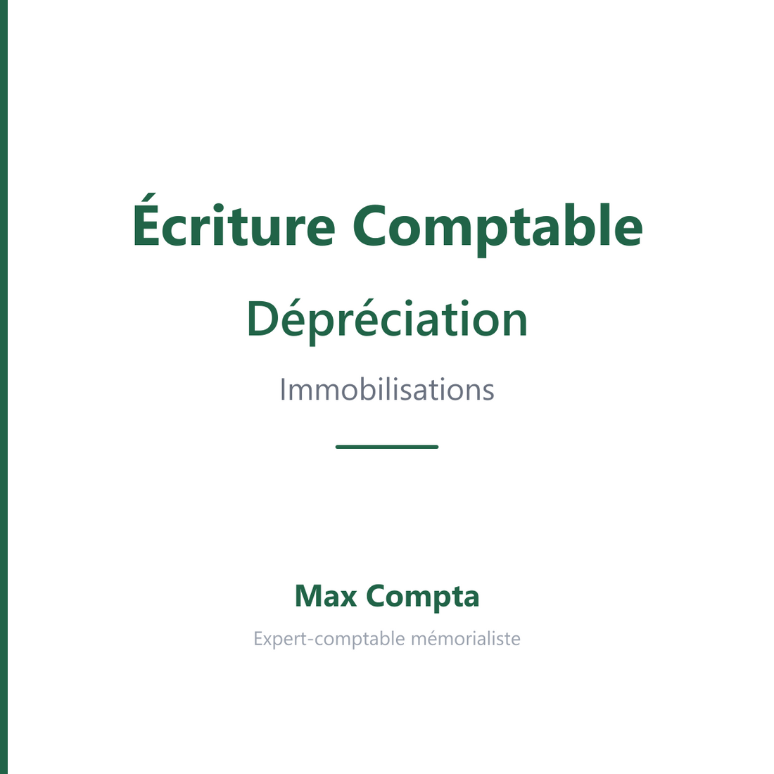 Depreciation immobilisation 6816 29xx - Max Compta