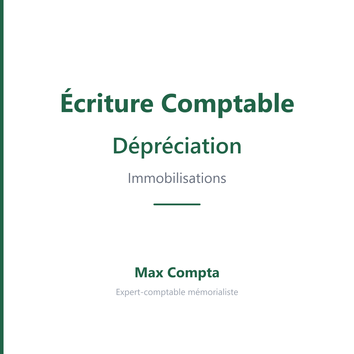 Depreciation immobilisation 6816 29xx - Max Compta