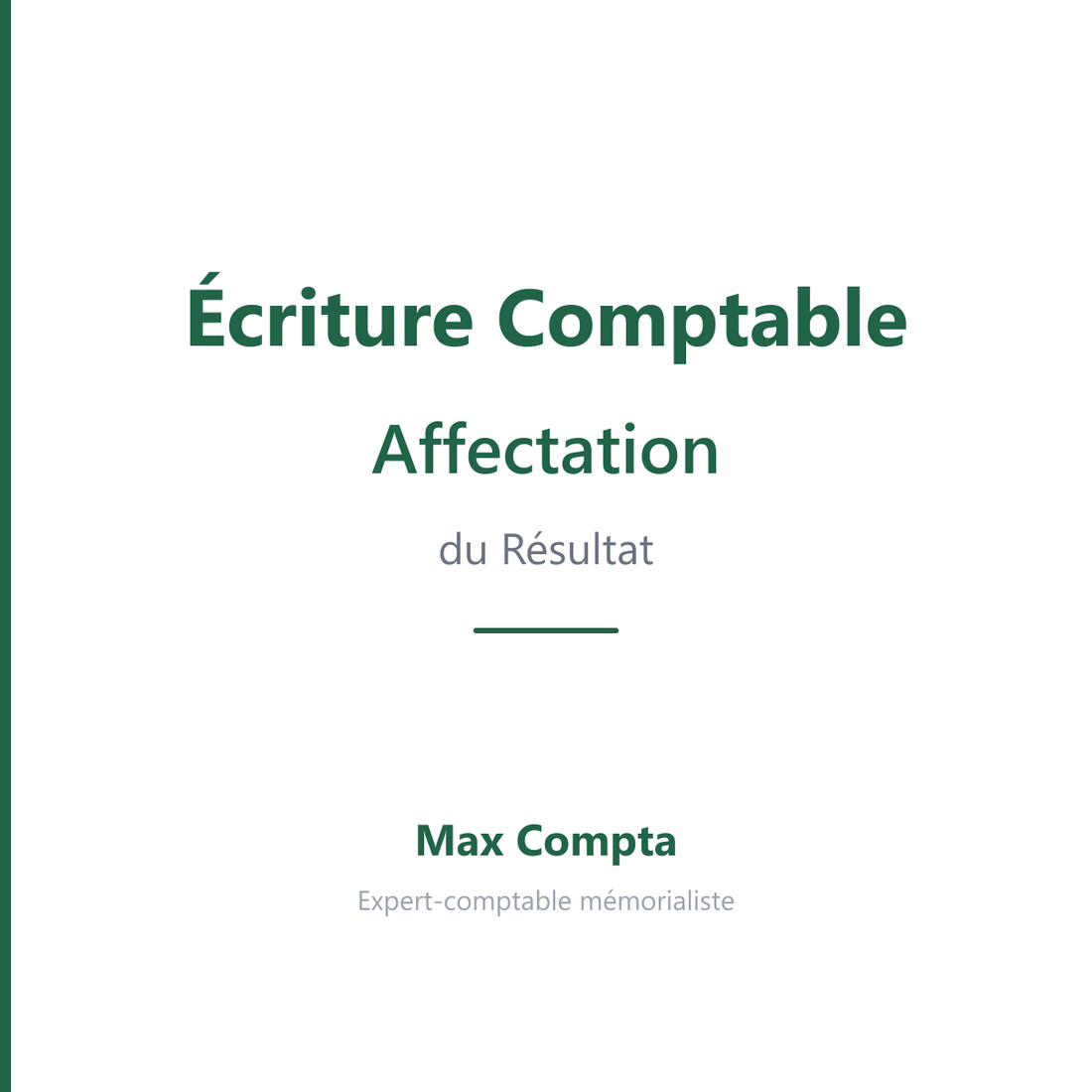 Affectation resultat reserve legale dividendes - Max Compta