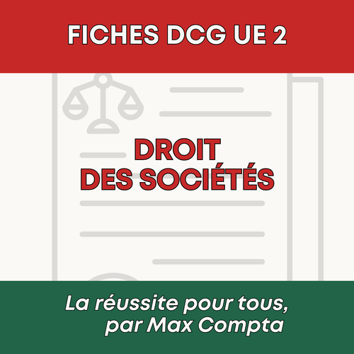 Fiche de révision DCG UE 2 Droit des Sociétés PDF - Max Compta