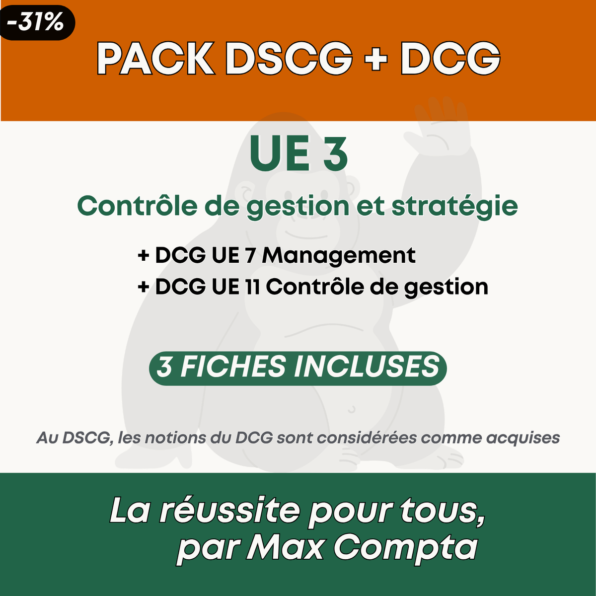 Pack DSCG UE 3 + prérequis DCG, 3 fiches de révision PDF - Max Compta