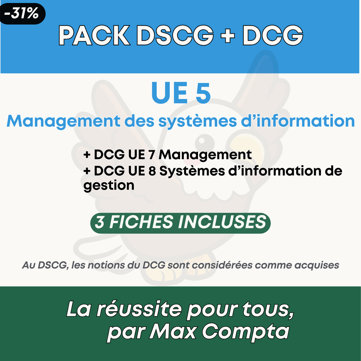 Pack DSCG UE 5 + prérequis DCG, 3 fiches de révision PDF - Max Compta