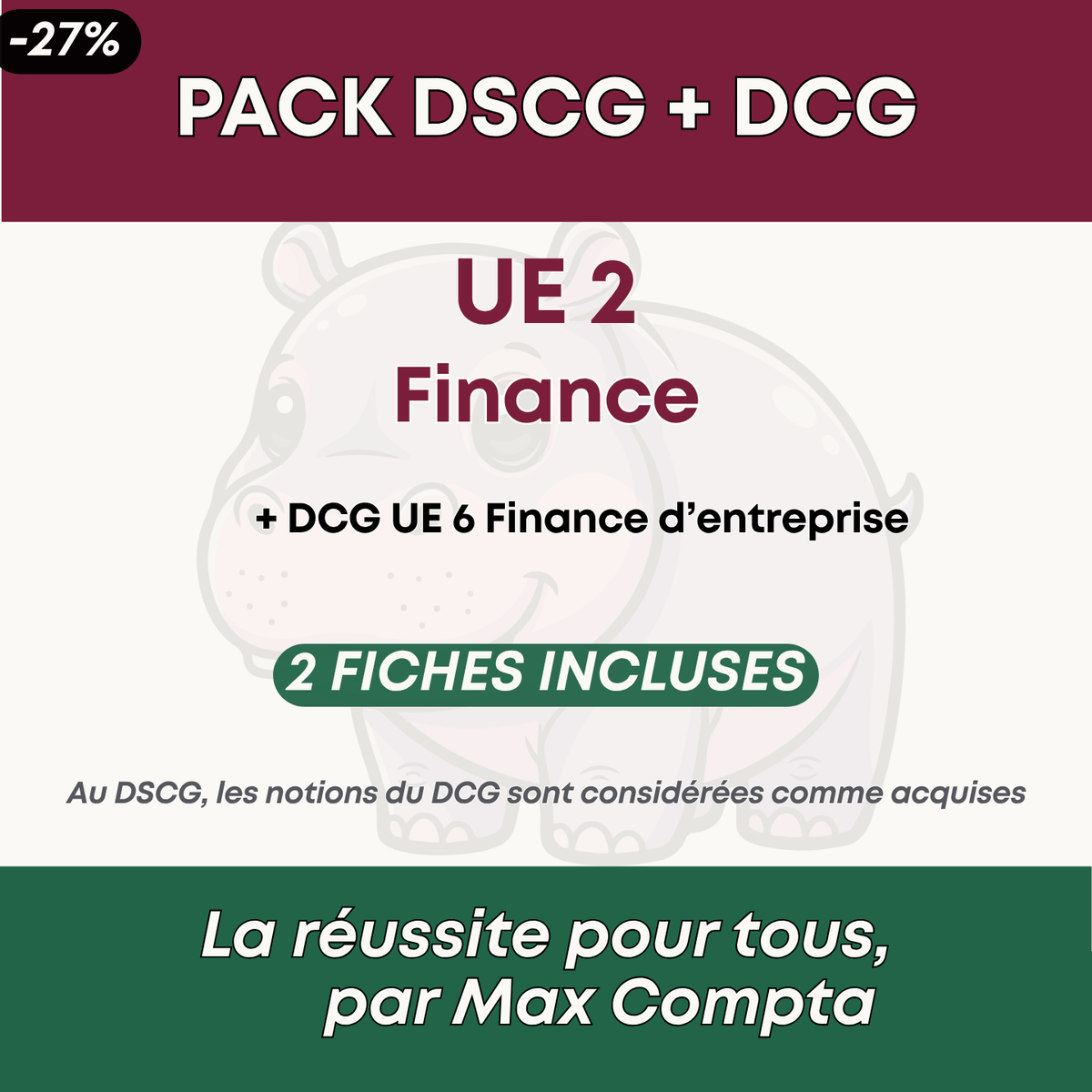 Pack DSCG UE 2 Finance + prérequis DCG, 2 fiches de révision PDF - Max Compta