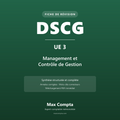Fiche de révision DSCG UE 3 Management et Contrôle de Gestion PDF - Max Compta